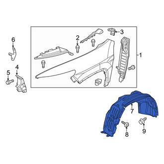 Jeep OE - Front Left Fender Splash Shield