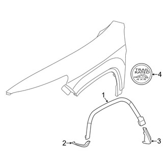 Jeep OE - Fender - Exterior Trim (1-Piece Flare)