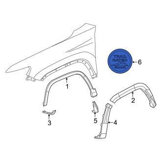 Jeep OE - Front Left Fender Emblem