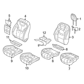 Jeep OE - Seats & Tracks - Front Seat Components (Leather Seats)
