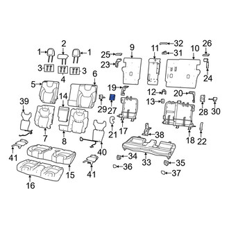 Jeep OE - Rear Right Seat Latch Cover