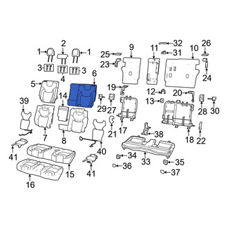 Jeep OE - Rear Left Seat Back Cushion Cover