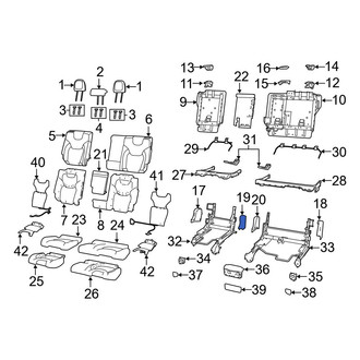 Jeep OE - Rear Right Inner Seat Hinge Cover