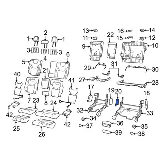Jeep OE - Rear Left Inner Seat Hinge Cover