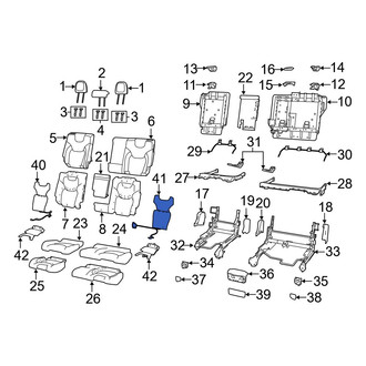 Jeep OE - Rear Left Upper Seat Heater Pad