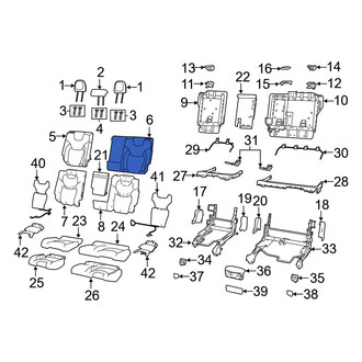 Jeep OE - Rear Left Seat Back Cushion Cover
