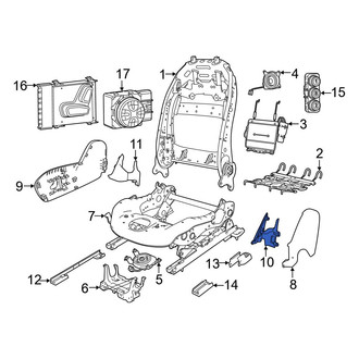 Jeep OE - Front Right Outer Seat Back Recliner Adjustment Mechanism Cover
