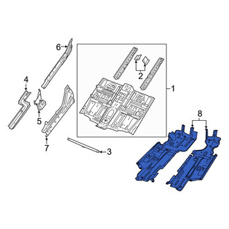 Jeep OE - Rear Right Floor Pan Splash Shield