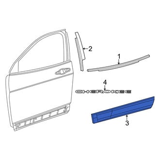 Jeep OE - Front Left Door Molding