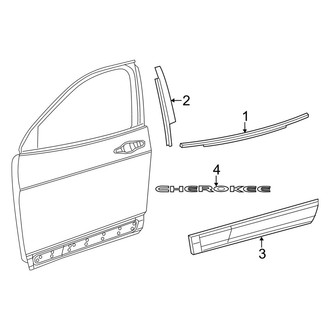 Jeep OE - Front Door - Exterior Trim