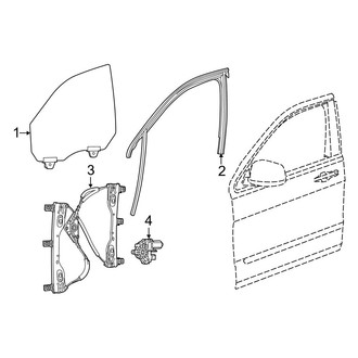 Jeep OE - Front Door - Glass & Hardware