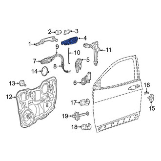 Jeep OE - Rear Right Exterior Door Handle Base