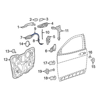 Jeep OE - Front Door Latch Cable