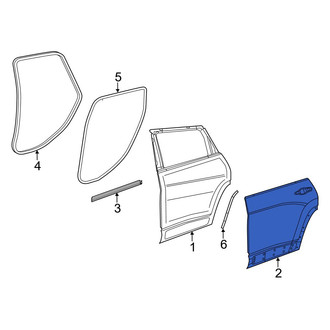 Jeep OE - Rear Right Outer Door Outer Panel