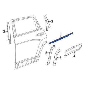 Jeep OE - Front Left Door Belt Molding