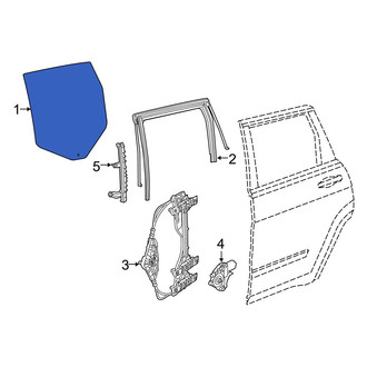 Jeep OE - Rear Left Door Glass