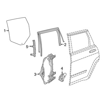 Jeep OE - Rear Door - Glass & Hardware