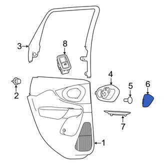 Jeep OE - Rear Right Inner Interior Door Handle Screw Cap