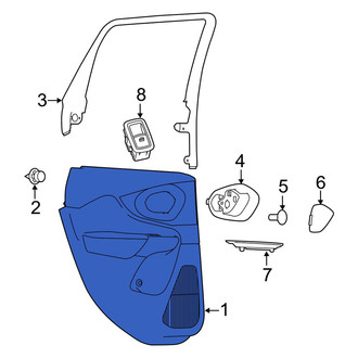 Jeep OE - Front Right Inner Door Interior Trim Panel