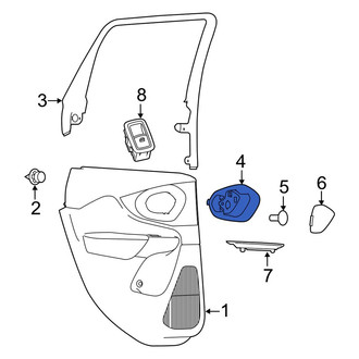 Jeep OE - Rear Right Exterior Door Handle Base