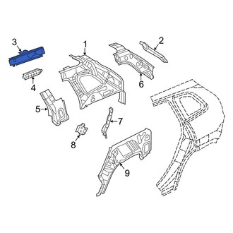 Jeep OE - Right Roof Side Rail Reinforcement