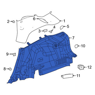 Jeep OE - Rear Right Lower Interior Quarter Panel Trim Panel