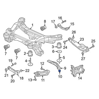 Jeep OE - Right Suspension Crossmember Nut