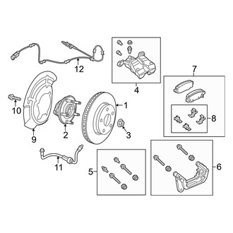Jeep OE - Rear Suspension - Brake Components (Overland AWD)