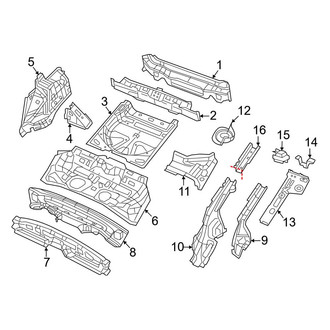 Jeep OE - Rear Body & Floor - Floor & Rails