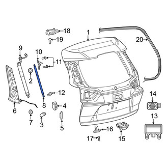Jeep OE - Right Liftgate Lift Support