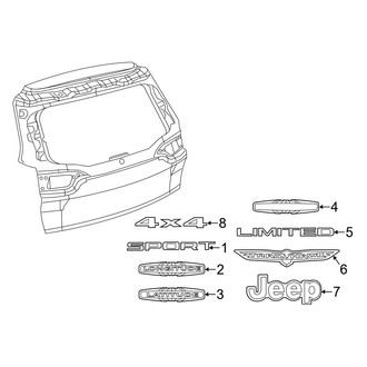 Jeep OE - Lift Gate - Exterior Trim