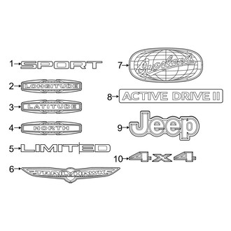 Jeep OE - Lift Gate - Exterior Trim