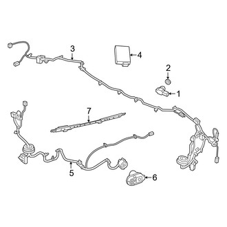 Jeep OE - Rear Bumper - Electrical Components (W/O Tow Hook), (Altitude / High Altitude / Latitude / Latitude Plus / Limited / Overland / Upland)