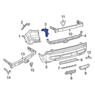 Jeep OE - Rear Left Bumper Corner Cover Bracket