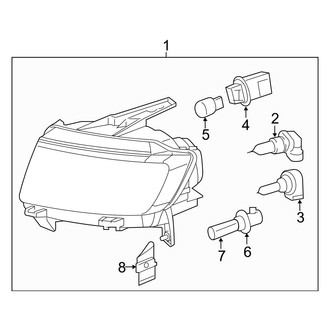 Jeep OE - Front Lamps - Headlamp Components