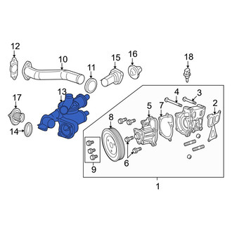Jeep OE - Lower Engine Coolant Thermostat Housing