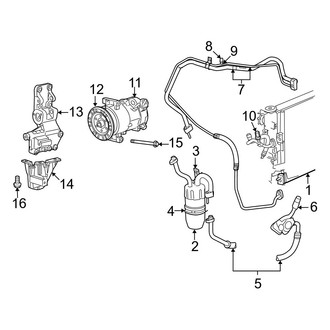 Jeep OE - Air Conditioner & Heater - Condenser, Compressor & Lines