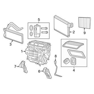 Jeep OE - Air Conditioner & Heater - Evaporator & Heater Components