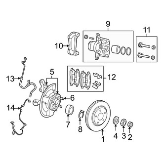 Jeep OE - Front Suspension - Brake Components (75th Anniversary / Latitude / Sport)