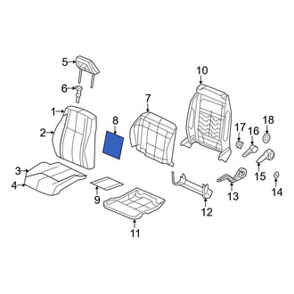 Jeep OE - Front Left Upper Seat Heater Pad