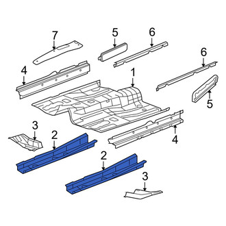 Jeep OE - Rear Right Floor Side Rail
