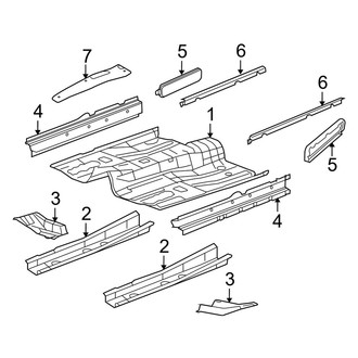 Jeep OE - Pillars, Rocker & Floor - Floor & Rails