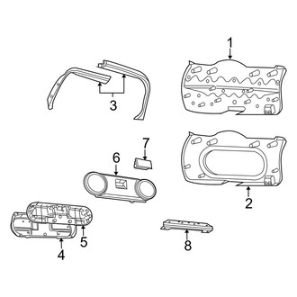 Jeep OE - Lift Gate - Interior Trim (Latitude / Limited / North / Sport MK Body Code)
