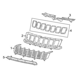 Jeep OE - Front Bumper & Grille - Grille & Components