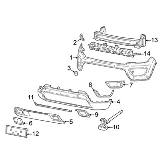 Jeep OE - Front Bumper & Grille - Bumper & Components (Trailhawk)