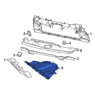 Jeep OE - Front Forward Radiator Support Splash Shield