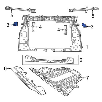 Jeep OE - Left Radiator Support Tie Bar Bracket