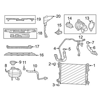 Jeep OE - Cooling - Radiator & Components (Primary), (2.0L)