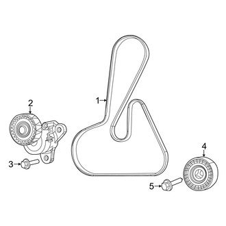 Jeep OE - Cooling - Belts & Pulleys (Altitude / High Altitude / Latitude / Limited / Sport / Trailhawk)