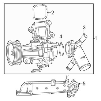 Jeep OE - Cooling - Water Pump (Altitude / High Altitude / Latitude / Latitude Lux / Limited / Red / Sport / Trailhawk 2.0L)